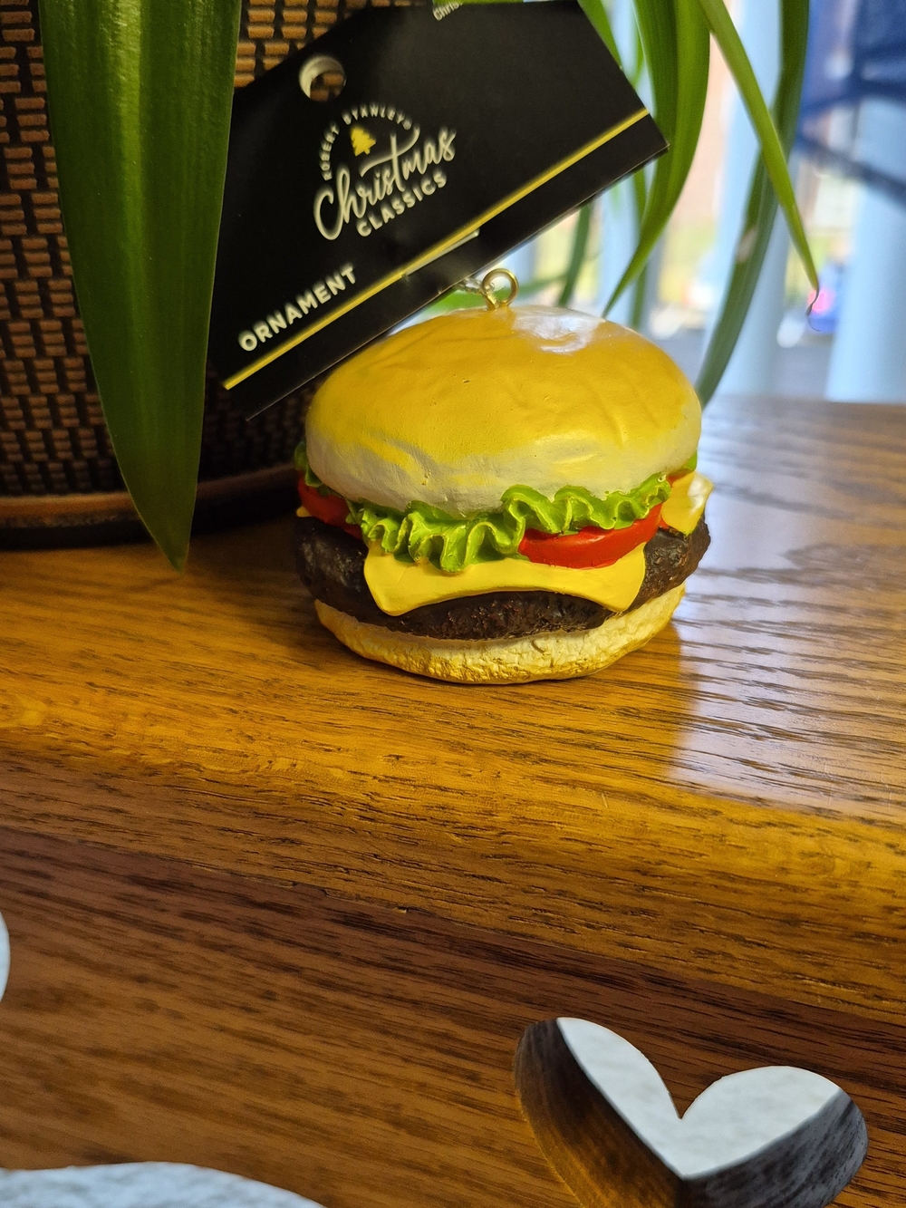 Cheeseburger Ornament - Yellow. NEW WITH TAGS